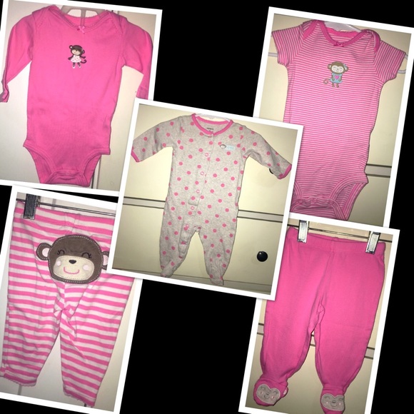 Carter's Other - •Carters 5pc. baby girl 3m outfit set💖EUC💖